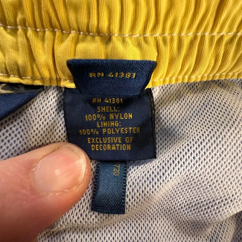 Polo Ralph Lauren Mens XL Swim Trunks Blue Cargo Pocket Board Shorts Pony Logo